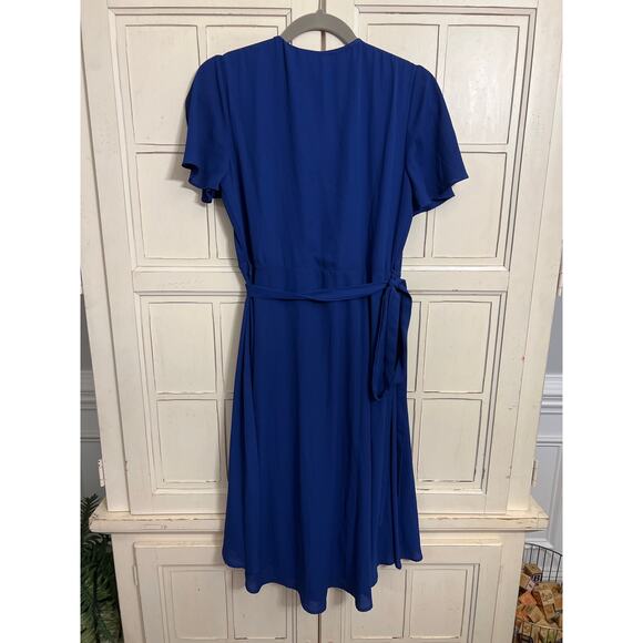 NWT Lulu’s size medium blue midi wrap dress - Picture 4 of 4